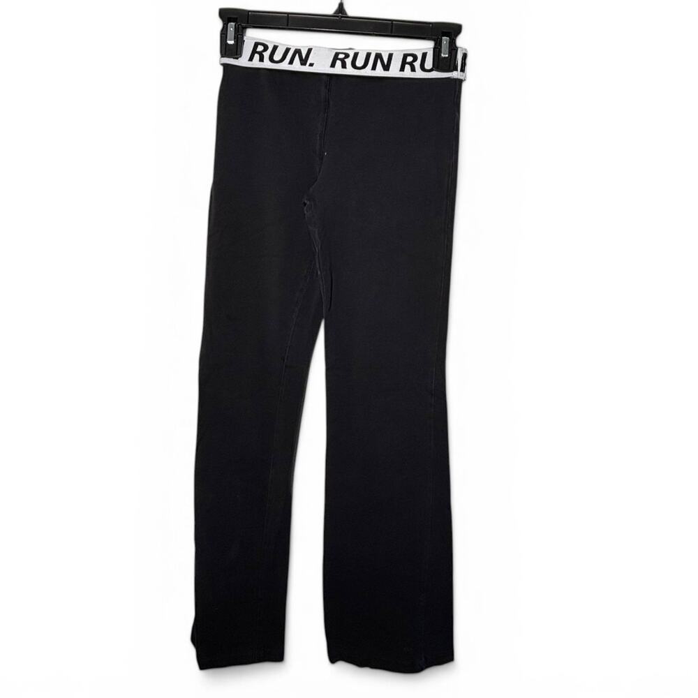 Run XS Wide Leg Stretch Pants Straight Athleisure 28" inseam black lounge